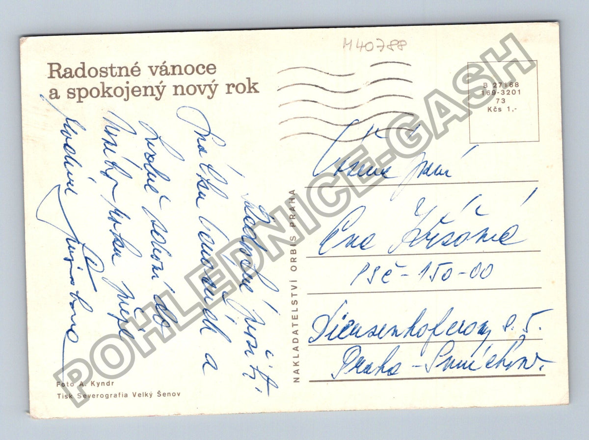 Pohlednice Radostné vánoce a spokojený nový rok (M40788)