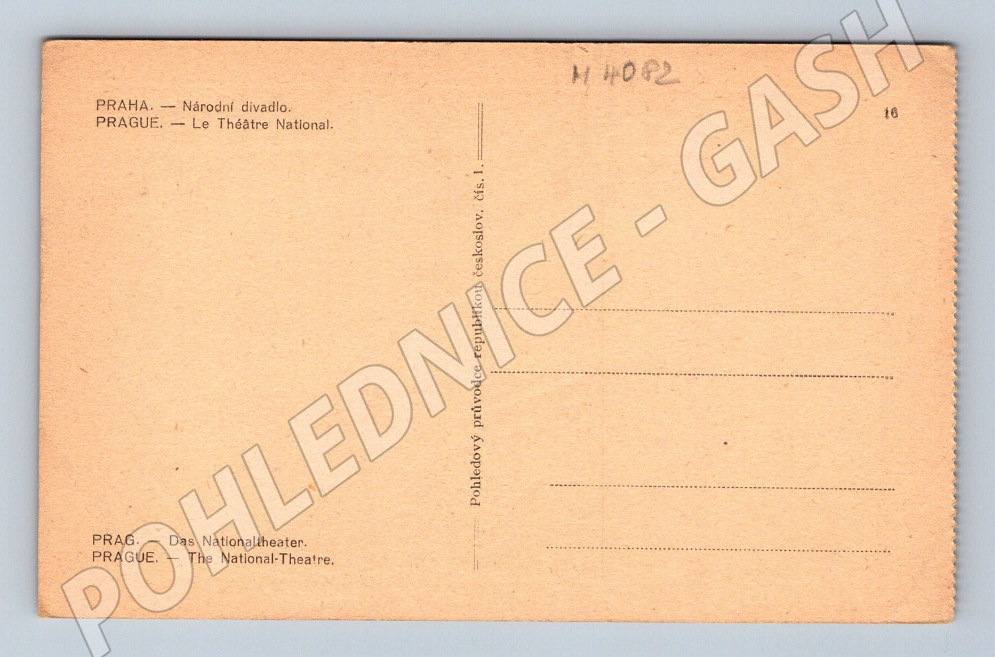 Pohlednice Praha Národní divadlo starý motiv (M4082)
