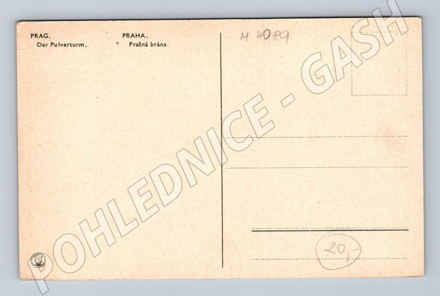 Pohlednice Praha Prašná brána historický motiv (M4089)
