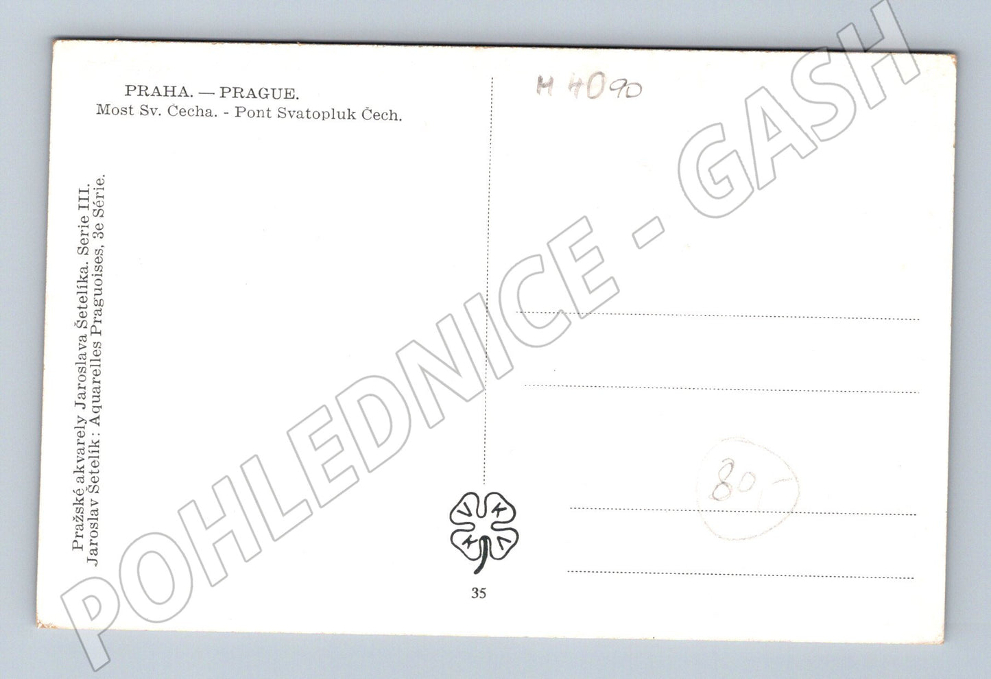Pohlednice Praha most Svatopluka Čecha Šetelík (M4090)