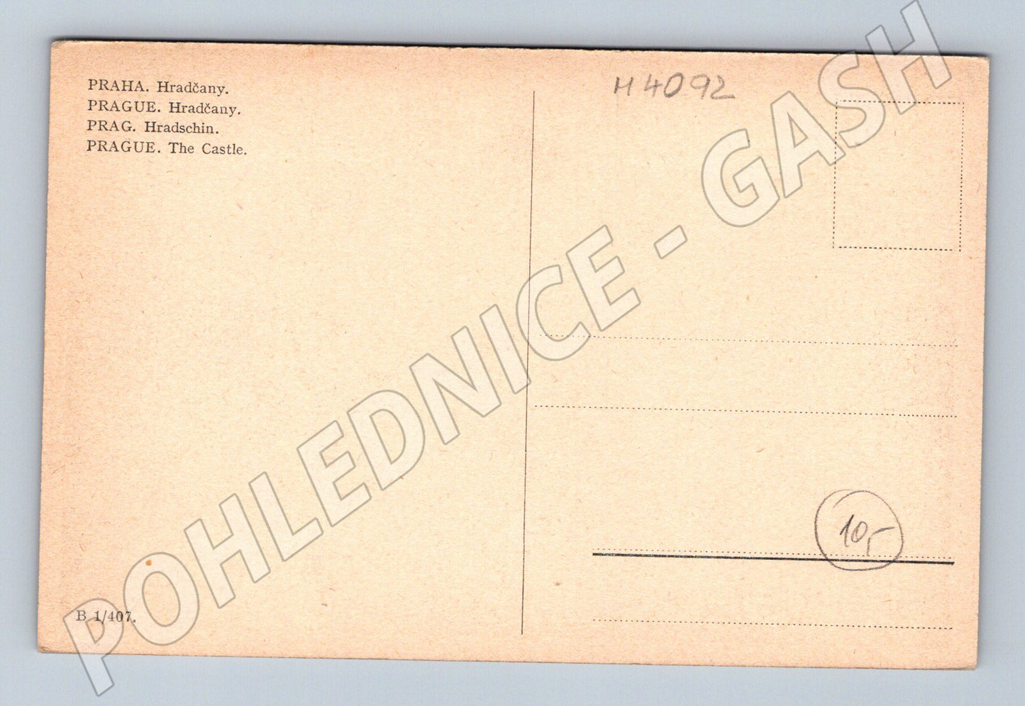 Pohlednice Praha Hradčany a Karlův most motiv (M4092)