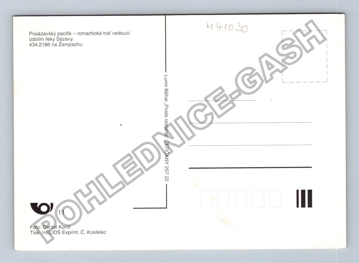 Pohlednice Posázavský pacifik vlak 434.2186 Zampašský viadukt (M41030)