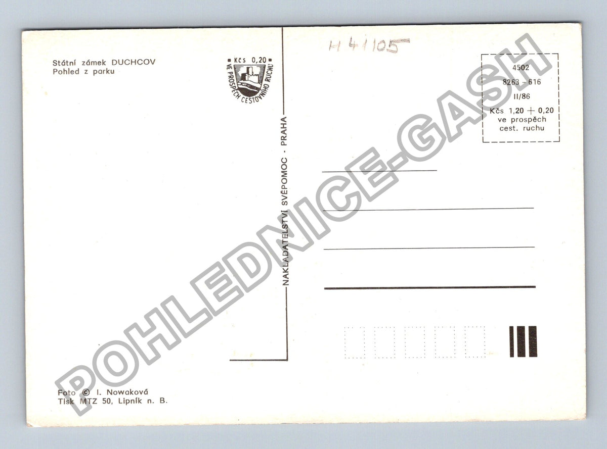 Pohlednice Duchcov Státní zámek Pohled z parku (M41105)