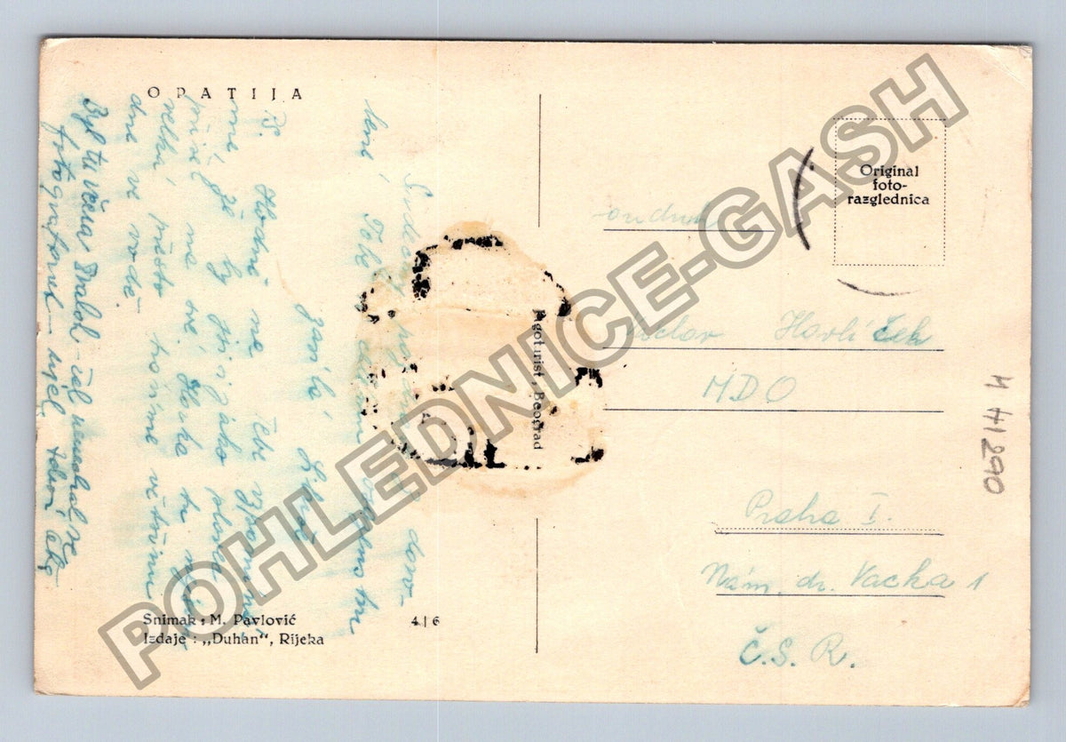 Pohlednice Opatija palmy budovy (M41290)