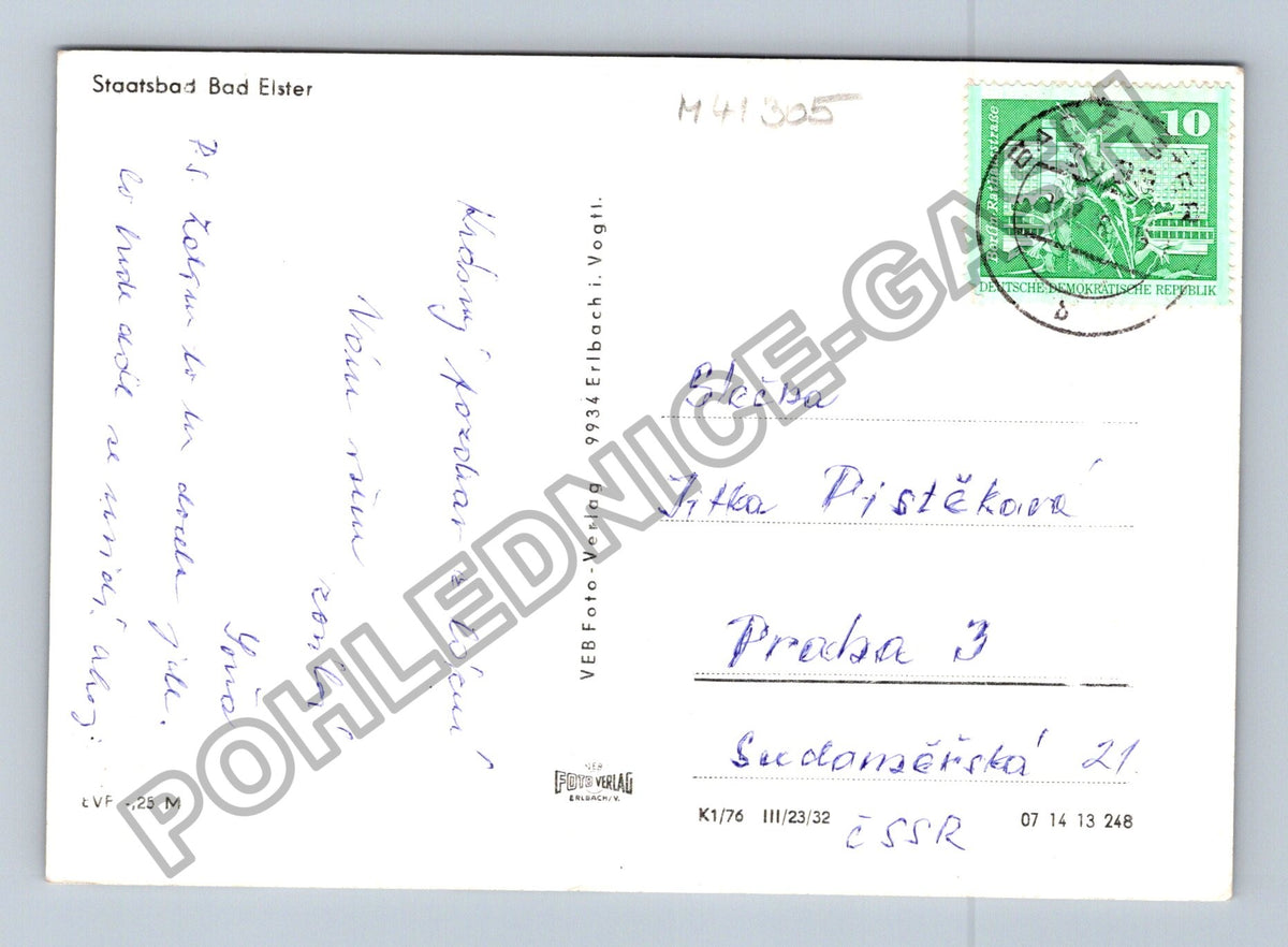 Pohlednice Německo Bad Elster Marienquelle Kolonnaden (M41305)