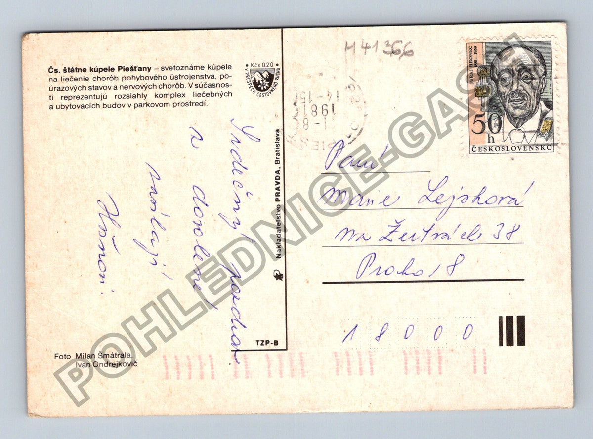 Pohlednice Piešťany koláž motivů (M41366)