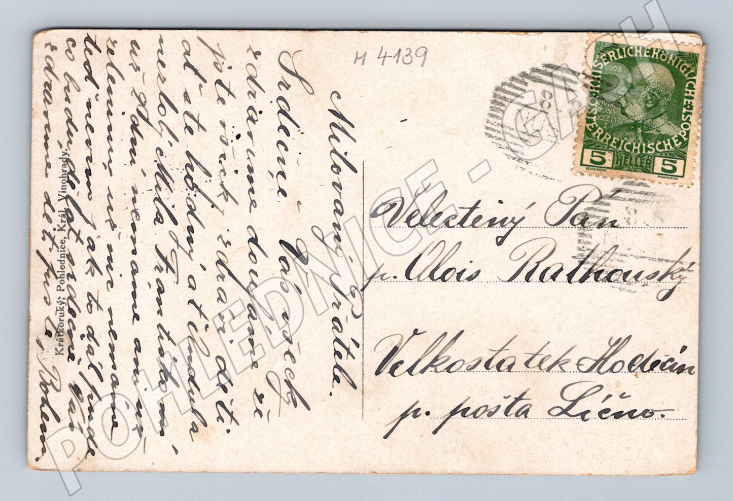 Pohlednice Praha Nová radnice historický motiv (M4139)