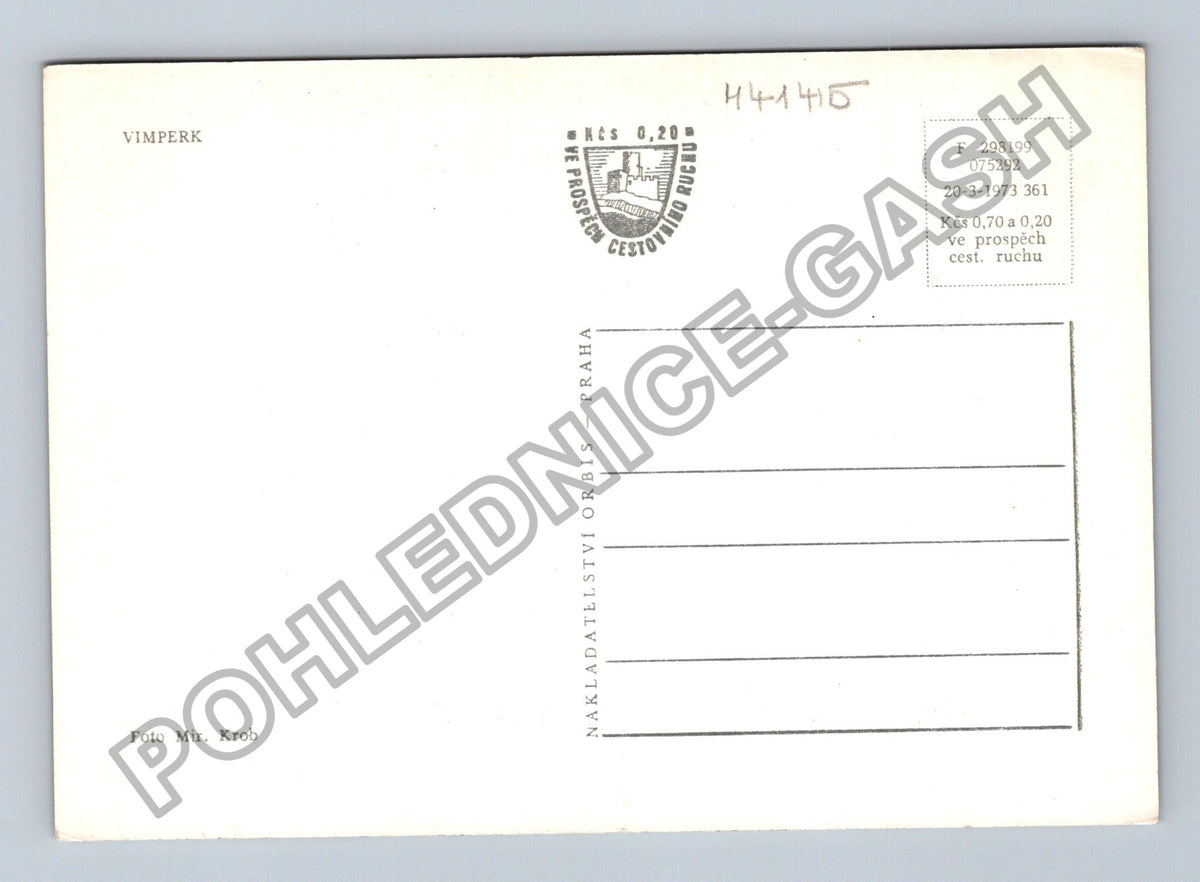 Pohlednice Vimperk hrad a město 1973 (M41415)