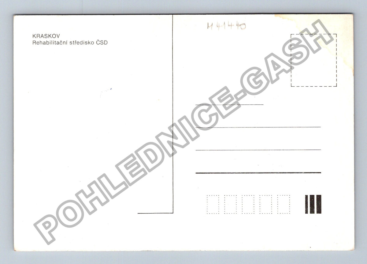 Pohlednice Kraskov Rehabilitační středisko ČSD zimní krajina (M41440)