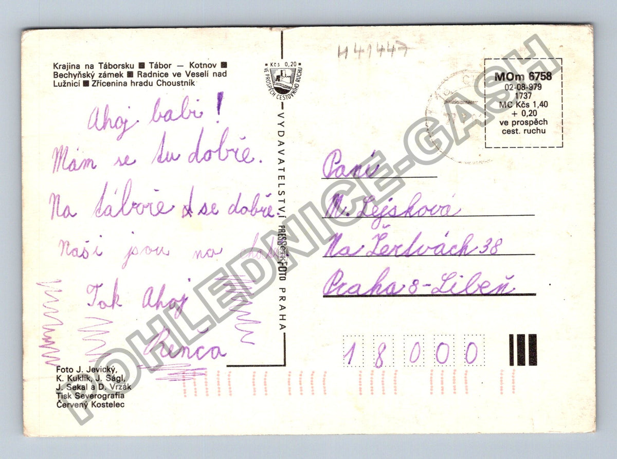 Pohlednice Jihočeský kraj Tábor Kotnov Bechyně Choustník (M41447)