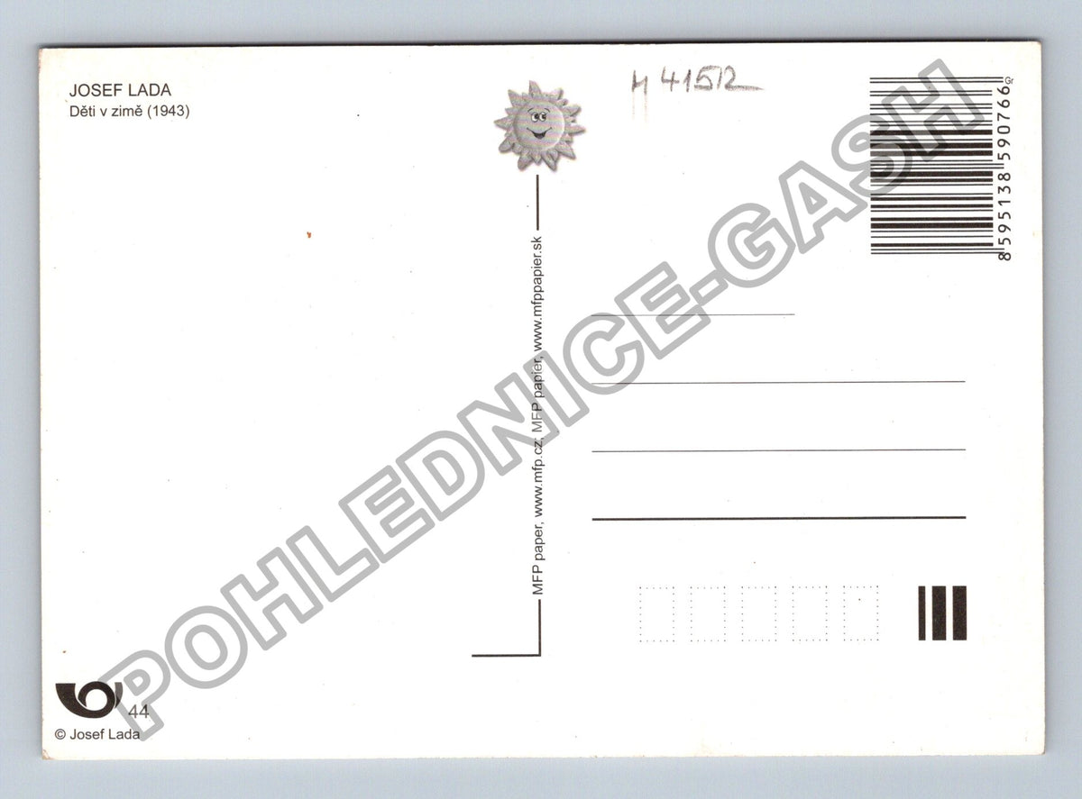 Pohlednice Josef Lada Děti v zimě (M41512)