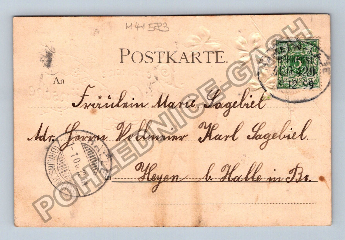 Pohlednice Německo Novoroční čtyřlístek 1912 (M41583)