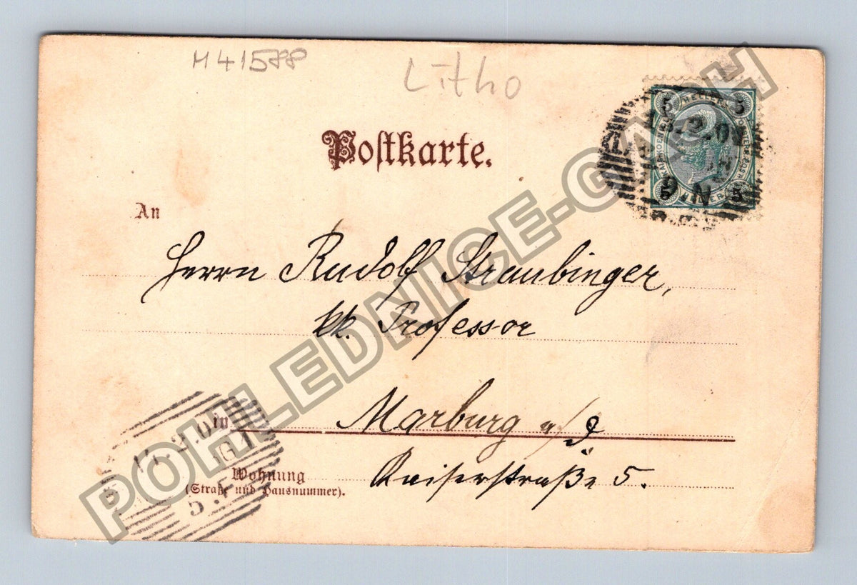 Pohlednice Německo děti s obručí a bičem 1910 (M41588)