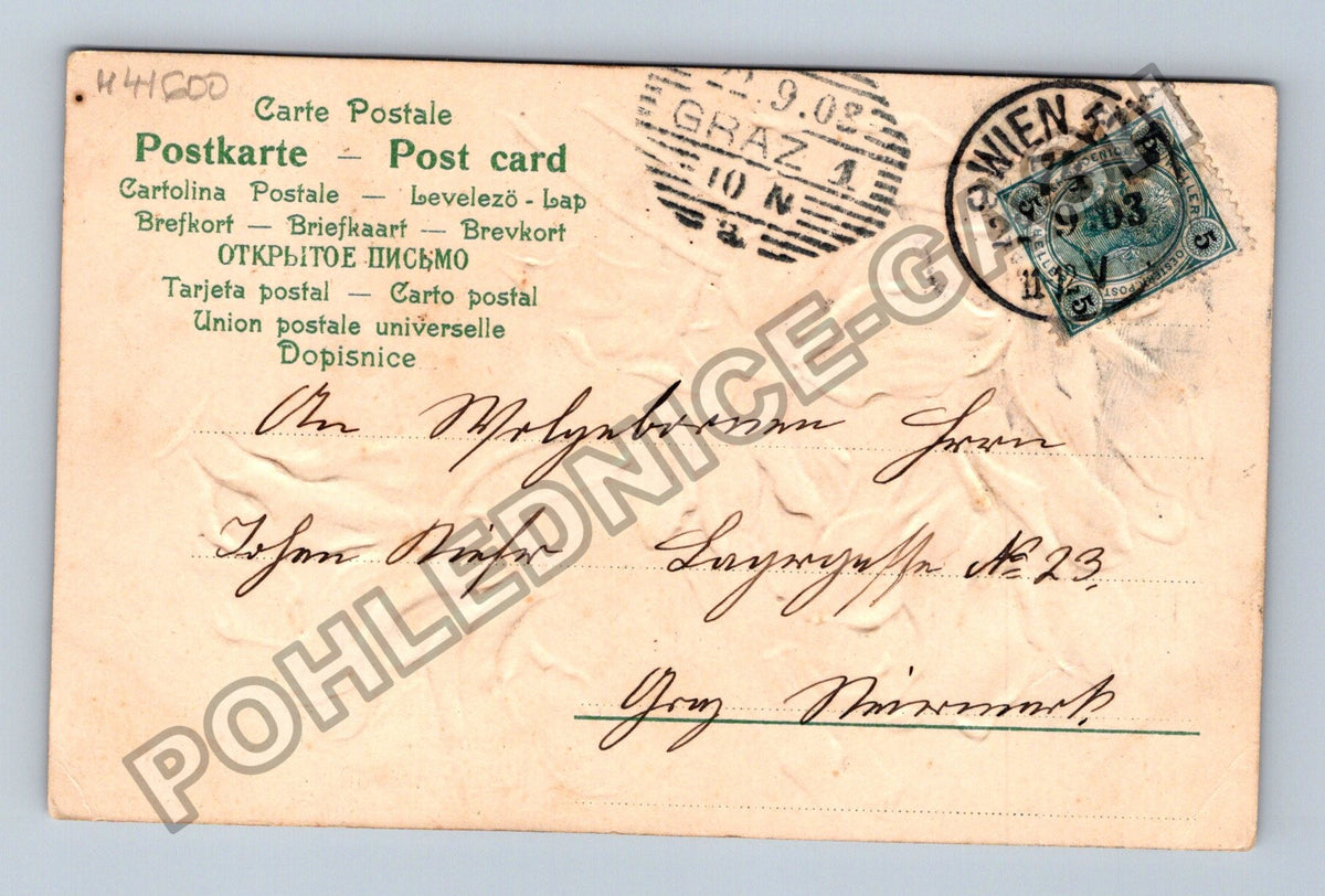 Pohlednice Rakousko květiny cyklámen 1903 (M41600)