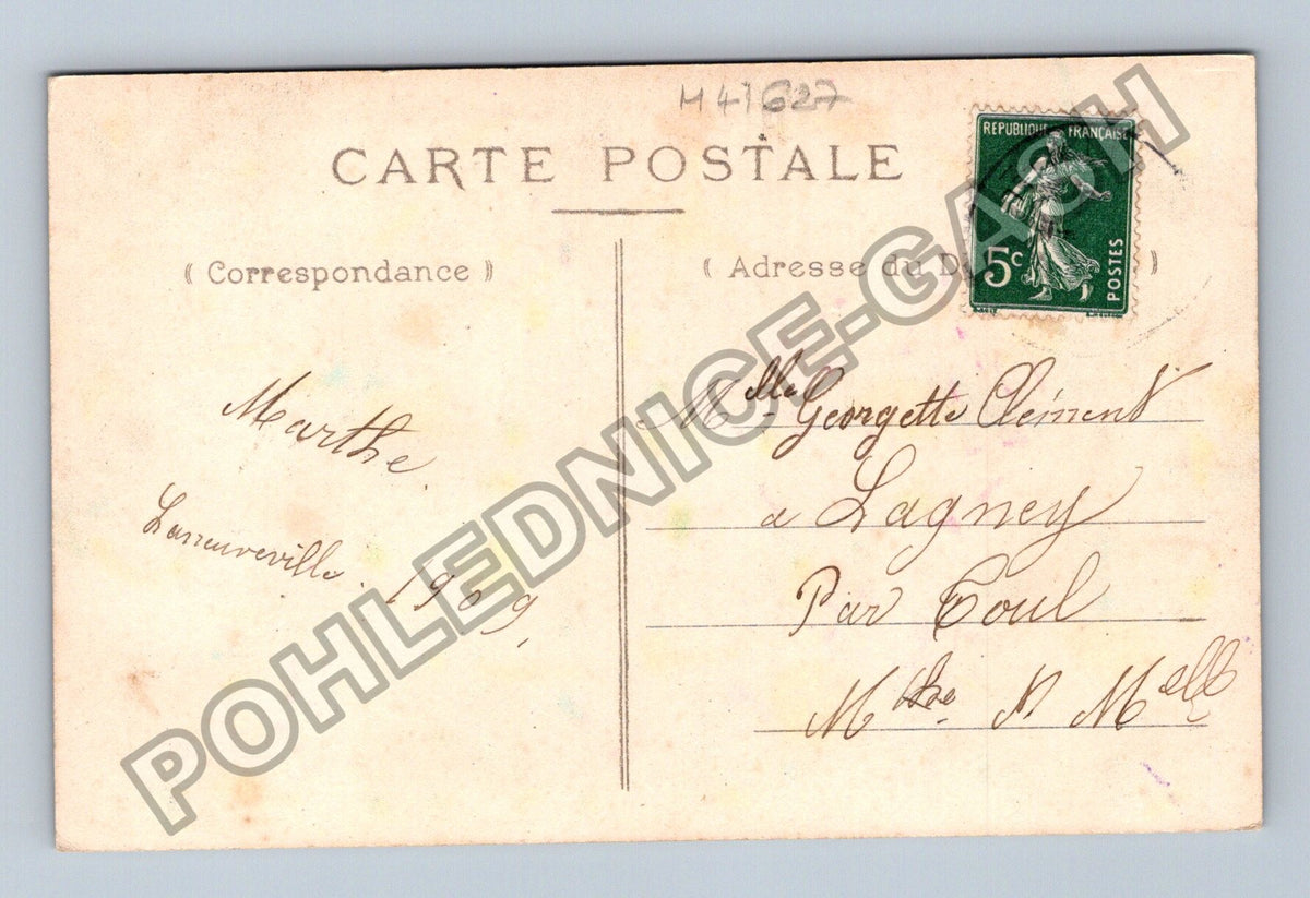 Pohlednice Francie Novoroční přání vlaštovky květiny 1909 (M41627)