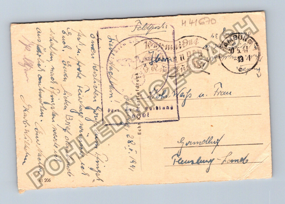 Pohlednice Německo Frohes Pfingstfest brouci květiny 1941 (M41670)