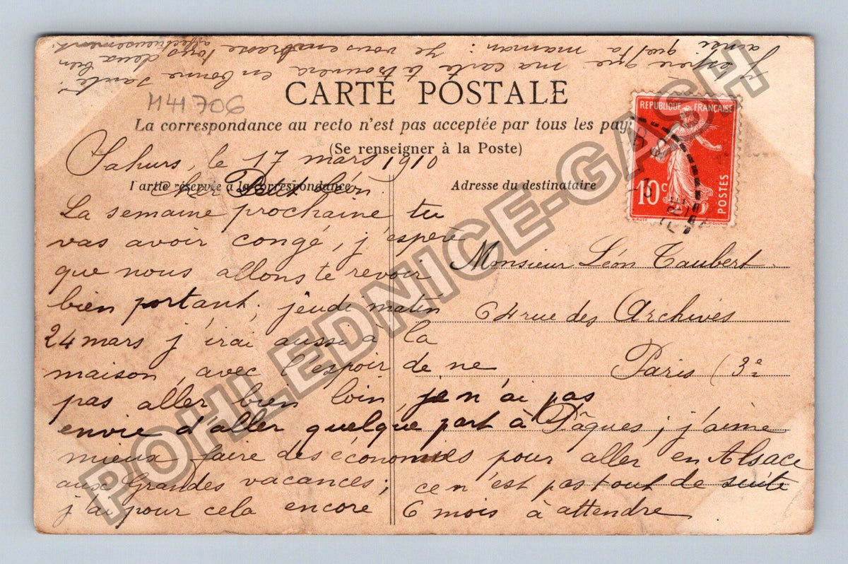 Pohlednice Francie žena dítě pes 1910 (M41706)