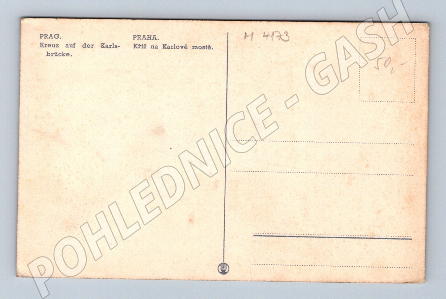Pohlednice Praha Karlův most Kříž a Hradčany (M4173)