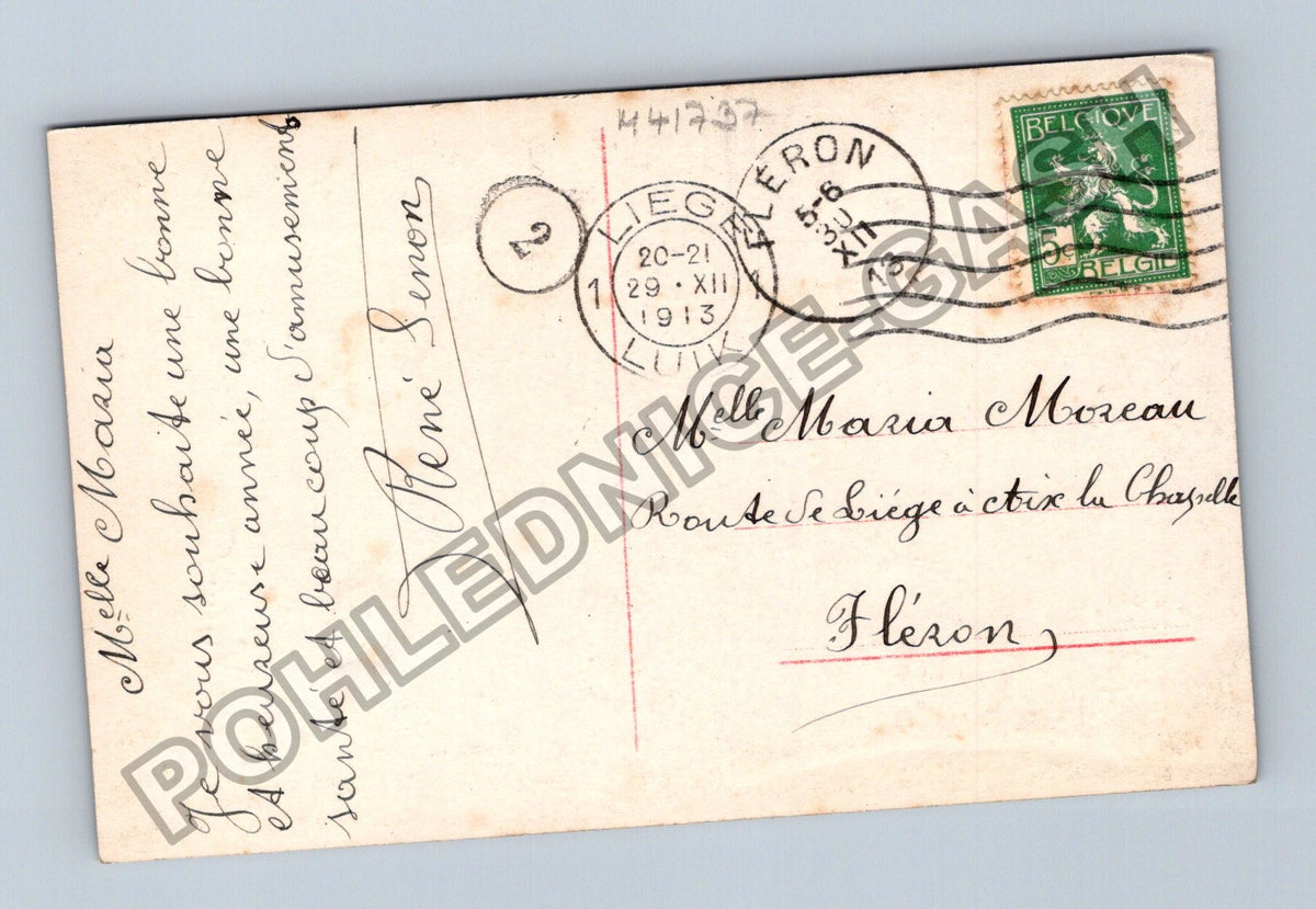 Pohlednice Belgie Novoroční přání Bonne Année 1913 (M41737)