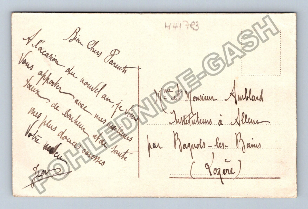 Pohlednice Francie zimní krajina Bonne Année (M41783)