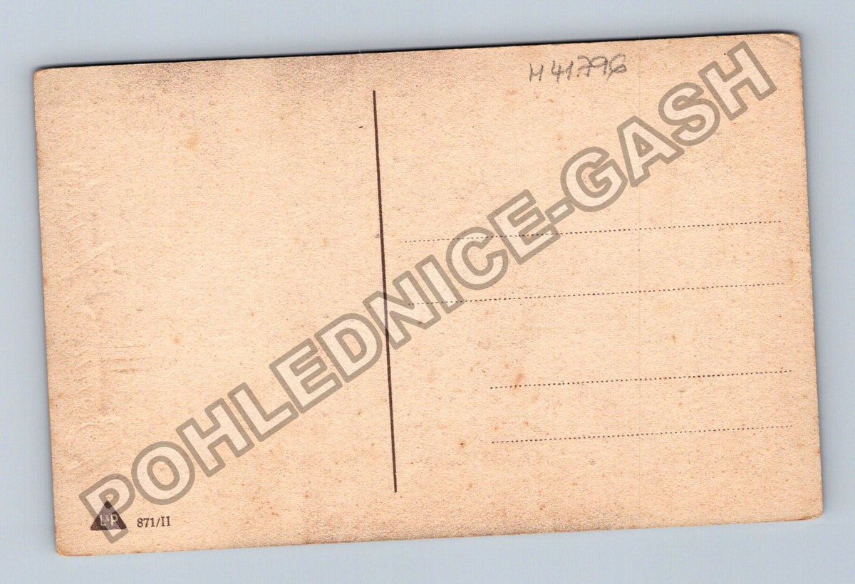 Pohlednice Francie Novoroční přání chata sníh (M41796)