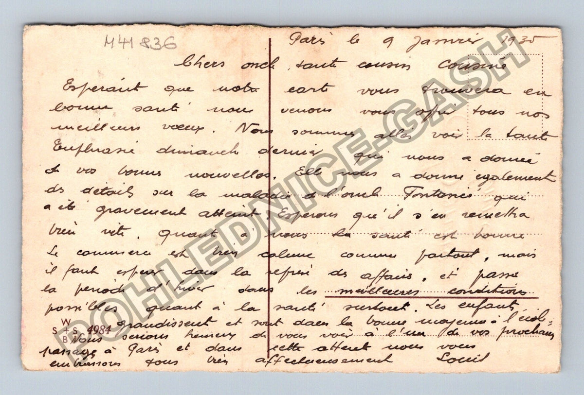 Pohlednice Francie zimní krajina Bonne Année 1925 (M41836)