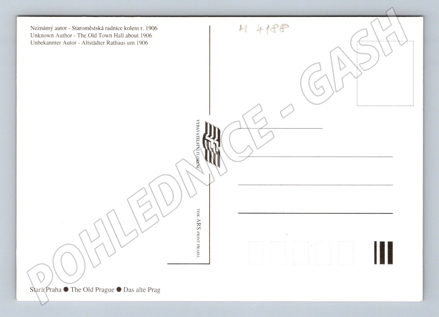 Pohlednice Praha Staroměstská radnice 1906 motiv (M4188)