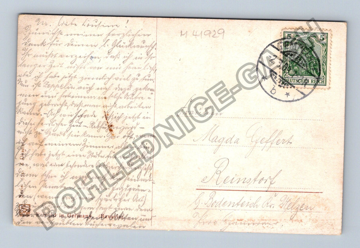 Pohlednice Německo Žně s vozem sena N V Santen (M41929)