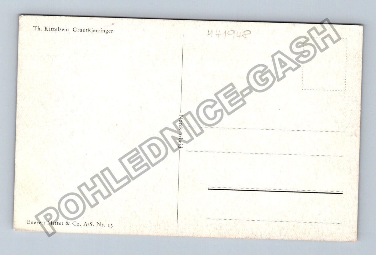 Pohlednice Skandinávie Th Kittelsen Grautkjerringer (M41948)