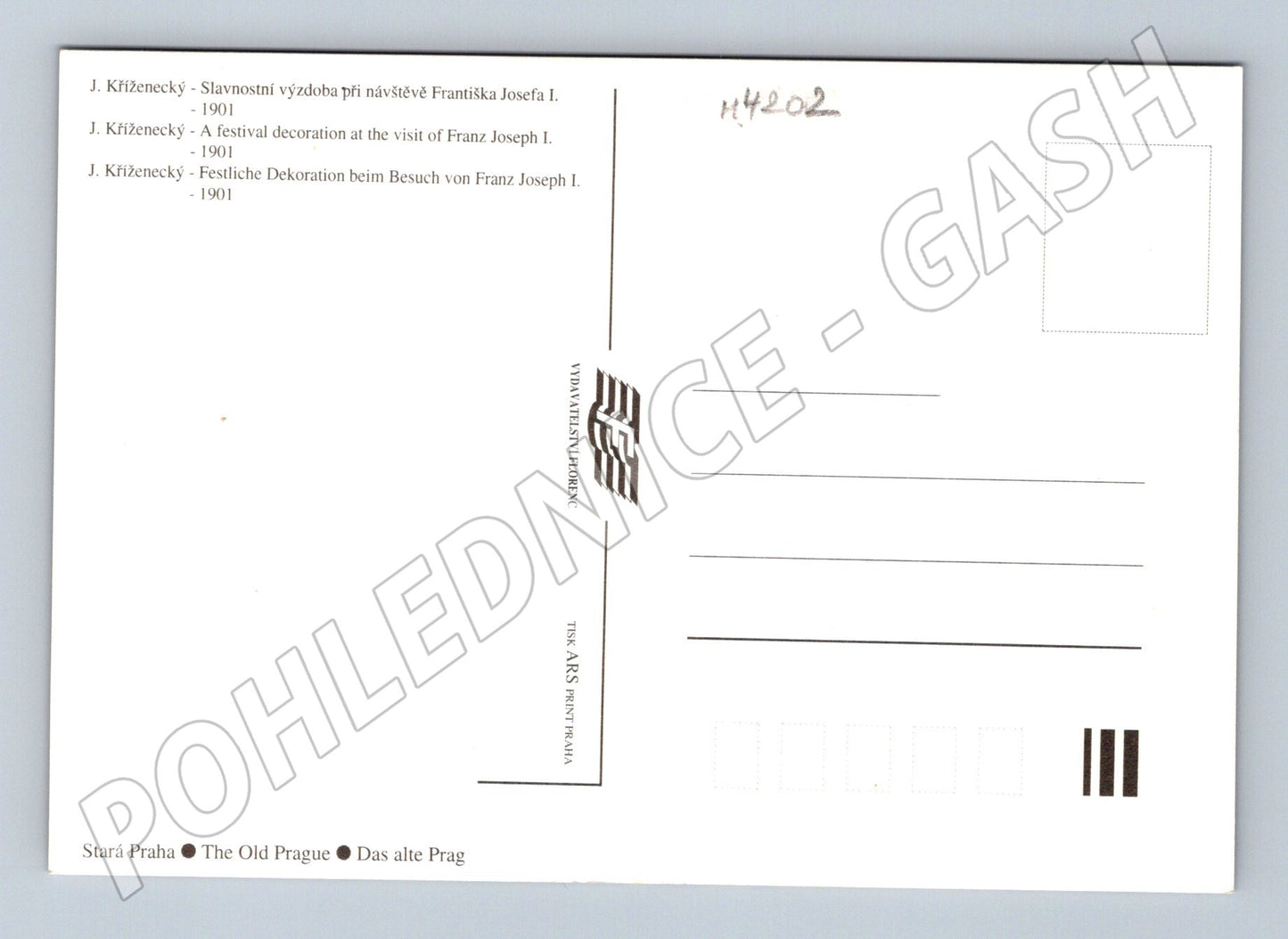 Pohlednice Praha výzdoba pro Františka Josefa I 1901 (M4202)
