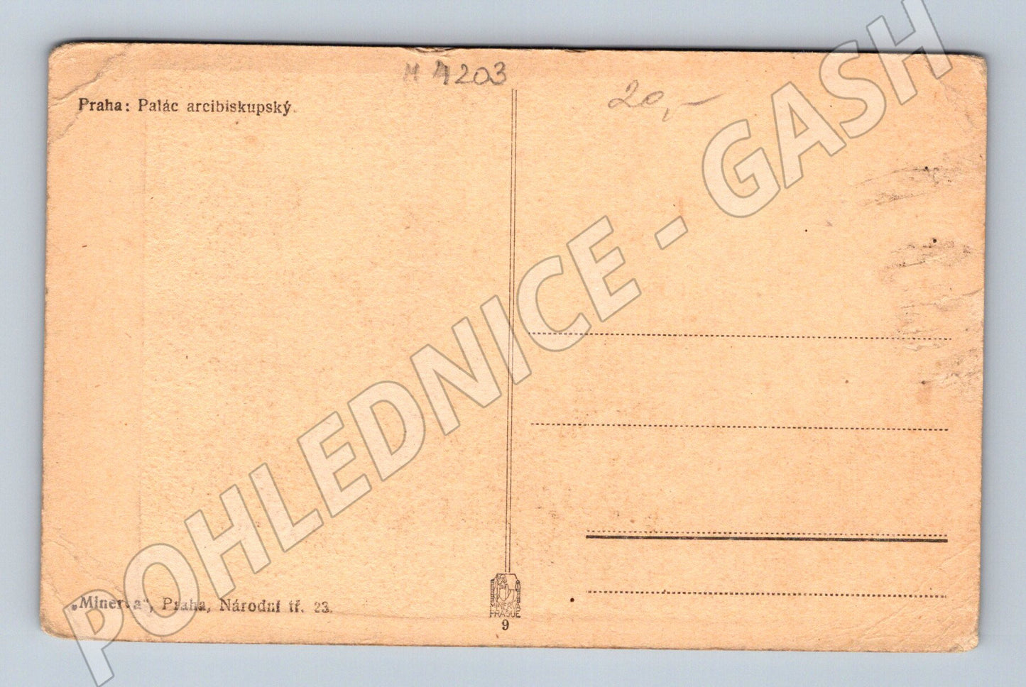 Pohlednice Praha Arcibiskupský palác starý motiv (M4203)