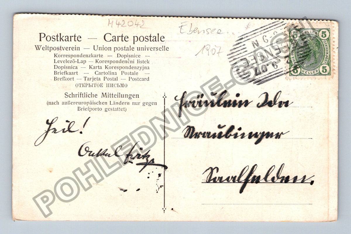 Pohlednice Rakousko Deutscher Mädchenkalender 1907 (M42042)