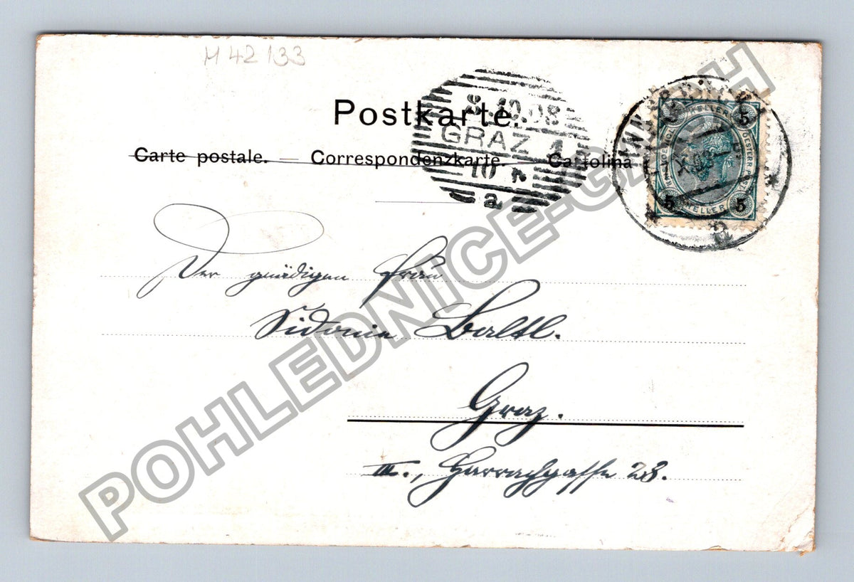 Pohlednice Rakousko horolezci Alpy 1905 (M42133)