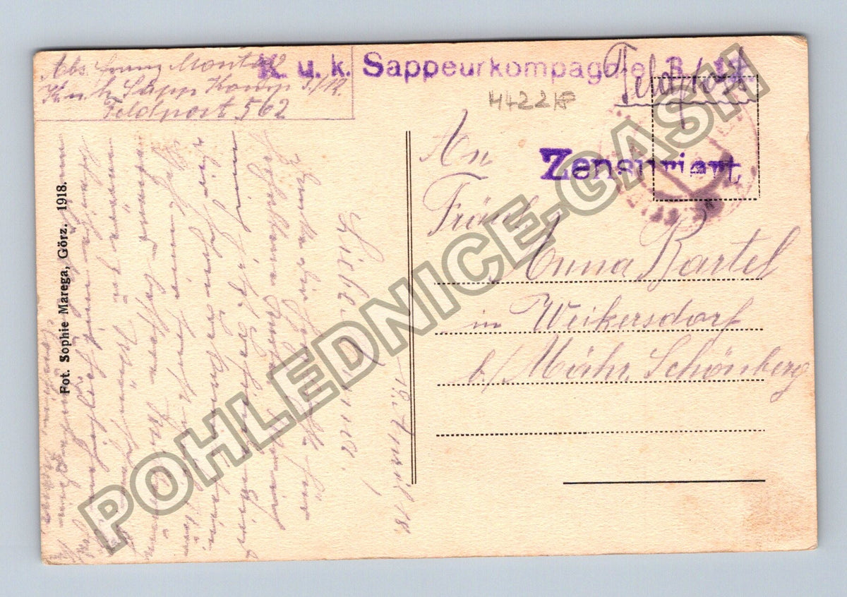 Pohlednice Itálie Görz Piazza Corno 1918 (M42218)