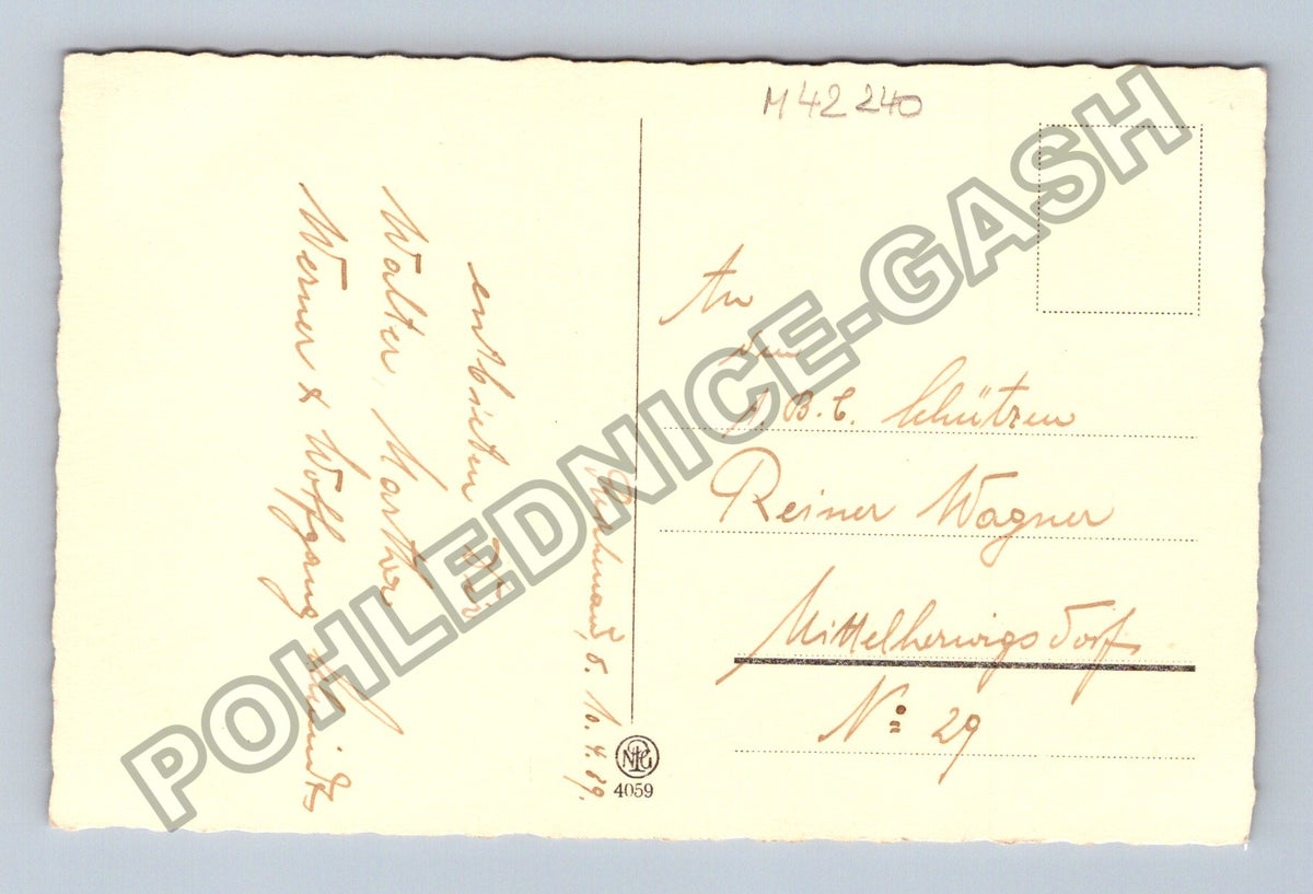Pohlednice Chlapec s kornoutem do školy 1929 (M42240)