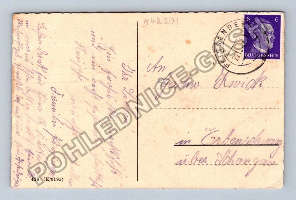 Pohlednice Německo dítě s dárkem vánoční pozdrav 1939 (M42271)