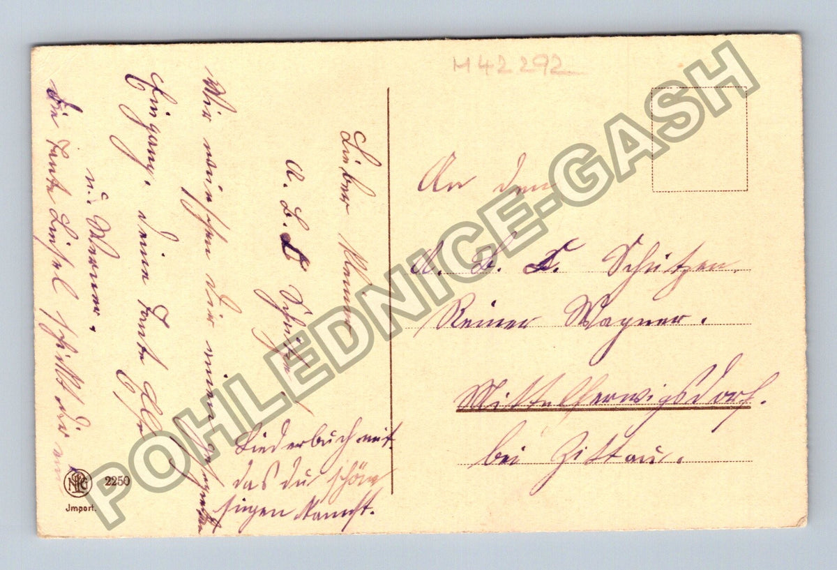 Pohlednice Německo Chlapec s kornoutem do školy (M42292)