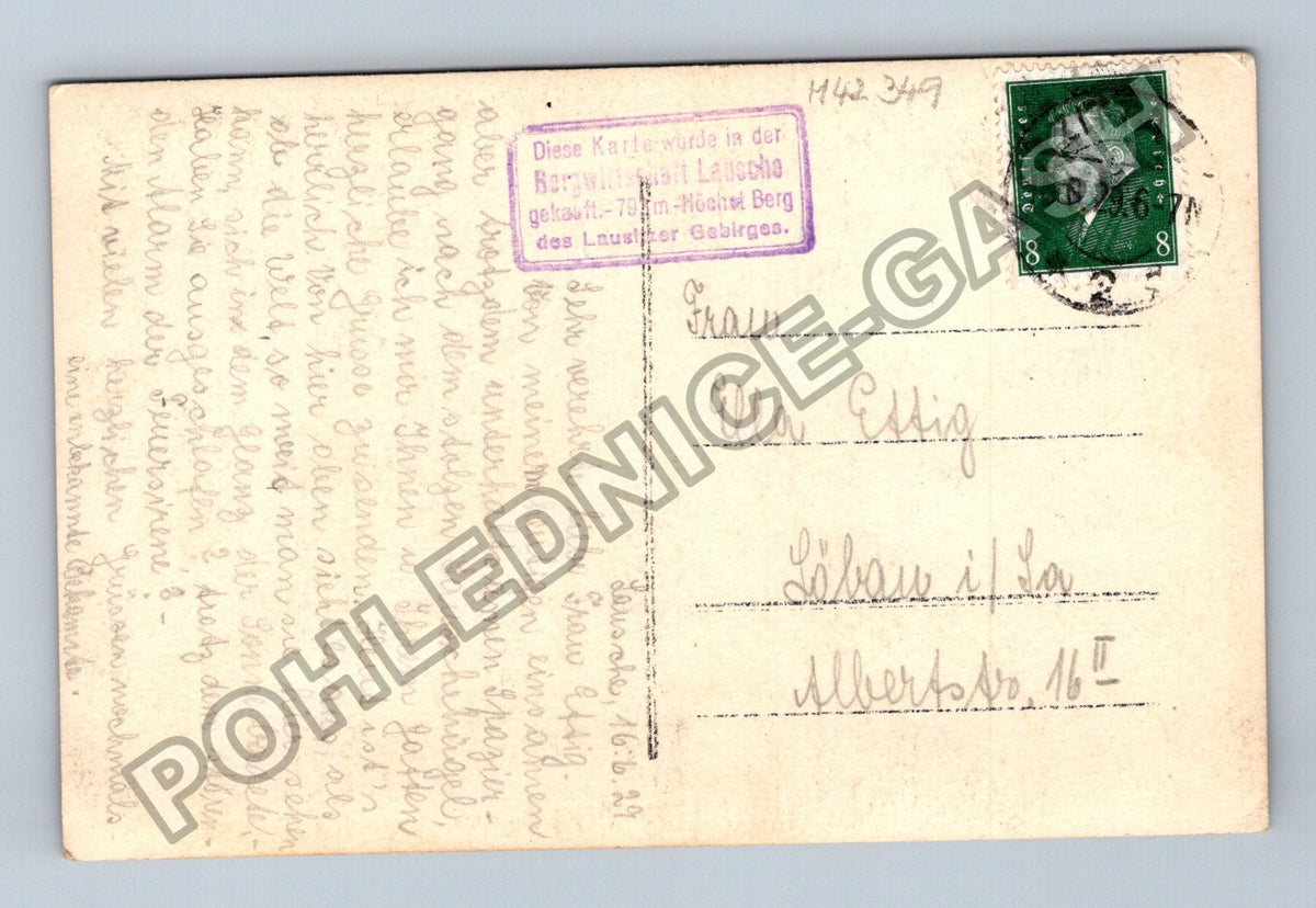 Pohlednice Die Lausche vom Kammwege 1927 (M42349)