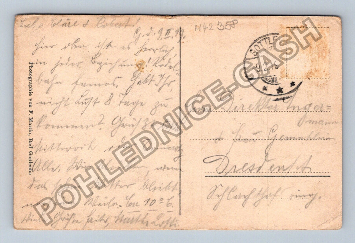 Pohlednice Německo Städtisches Berg-Hotel Augustusburg 1919 (M42358)