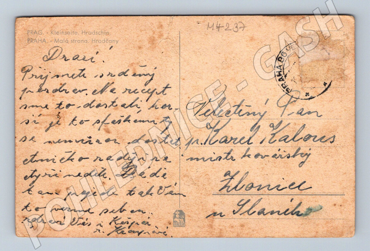 Pohlednice Praha Pražský hrad Malá Strana historický (M4237)