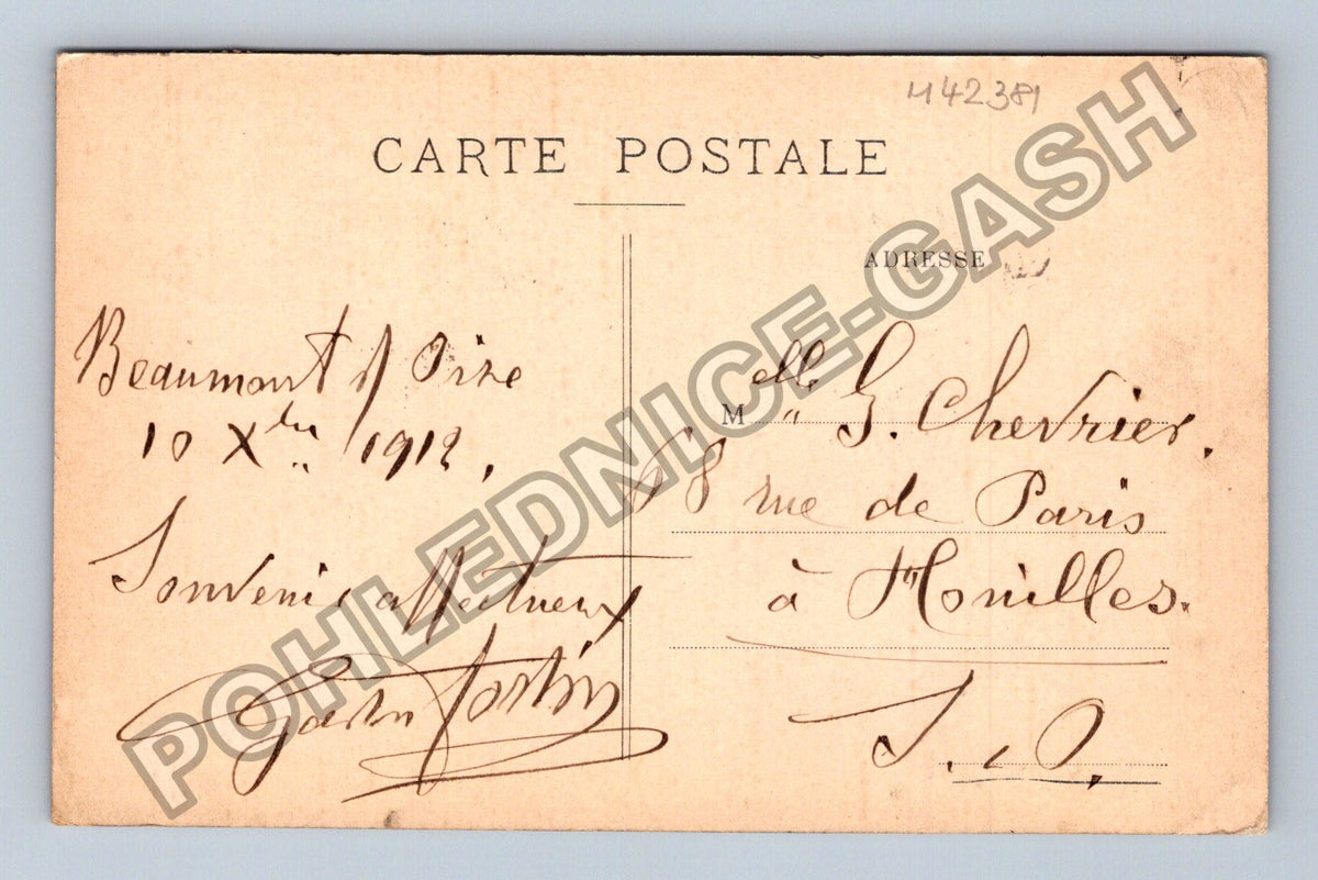 Pohlednice Francie Beaumont-sur-Oise panorama 1912 (M42381)