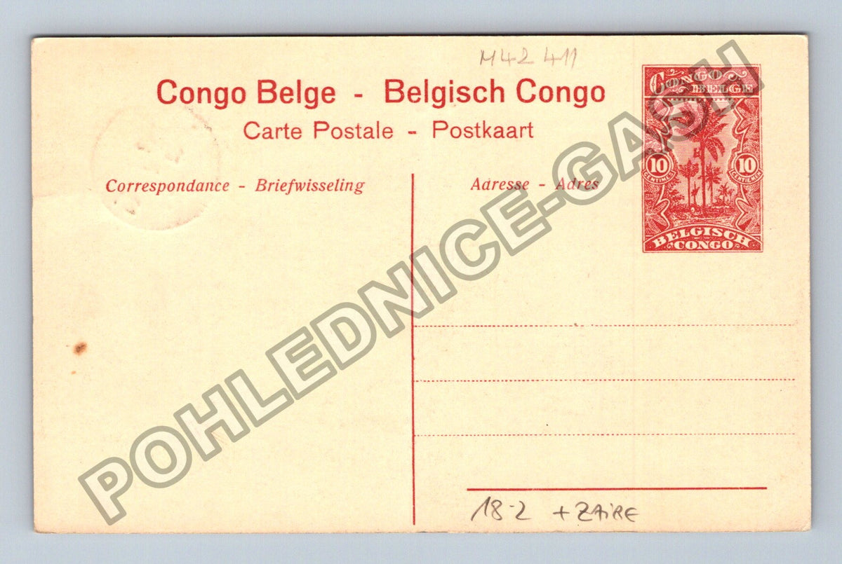 Pohlednice Kongo Belgické Gare du Mayumbe 1921 (M42411)