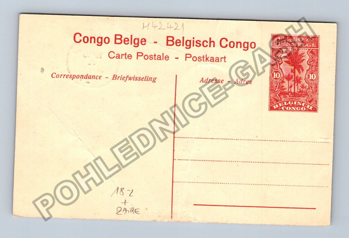 Pohlednice Kongo Belgické Léopoldville přístav sklady 1921 (M42421)