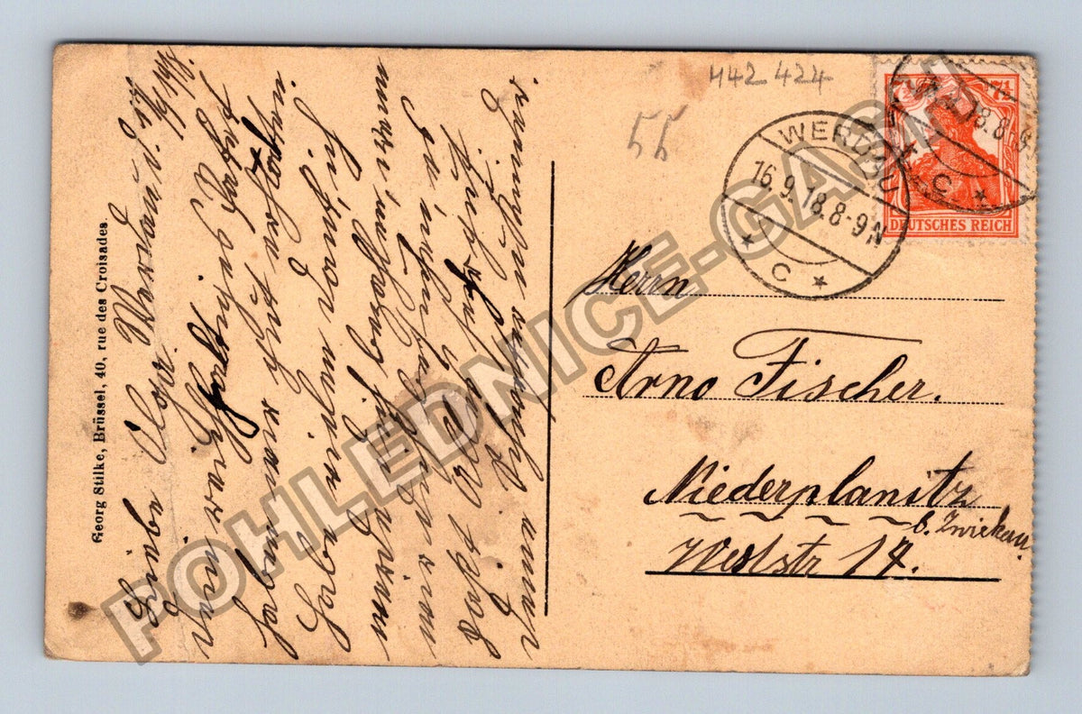 Pohlednice Francie Saint-Quentin Rathausplatz 1898 (M42424)