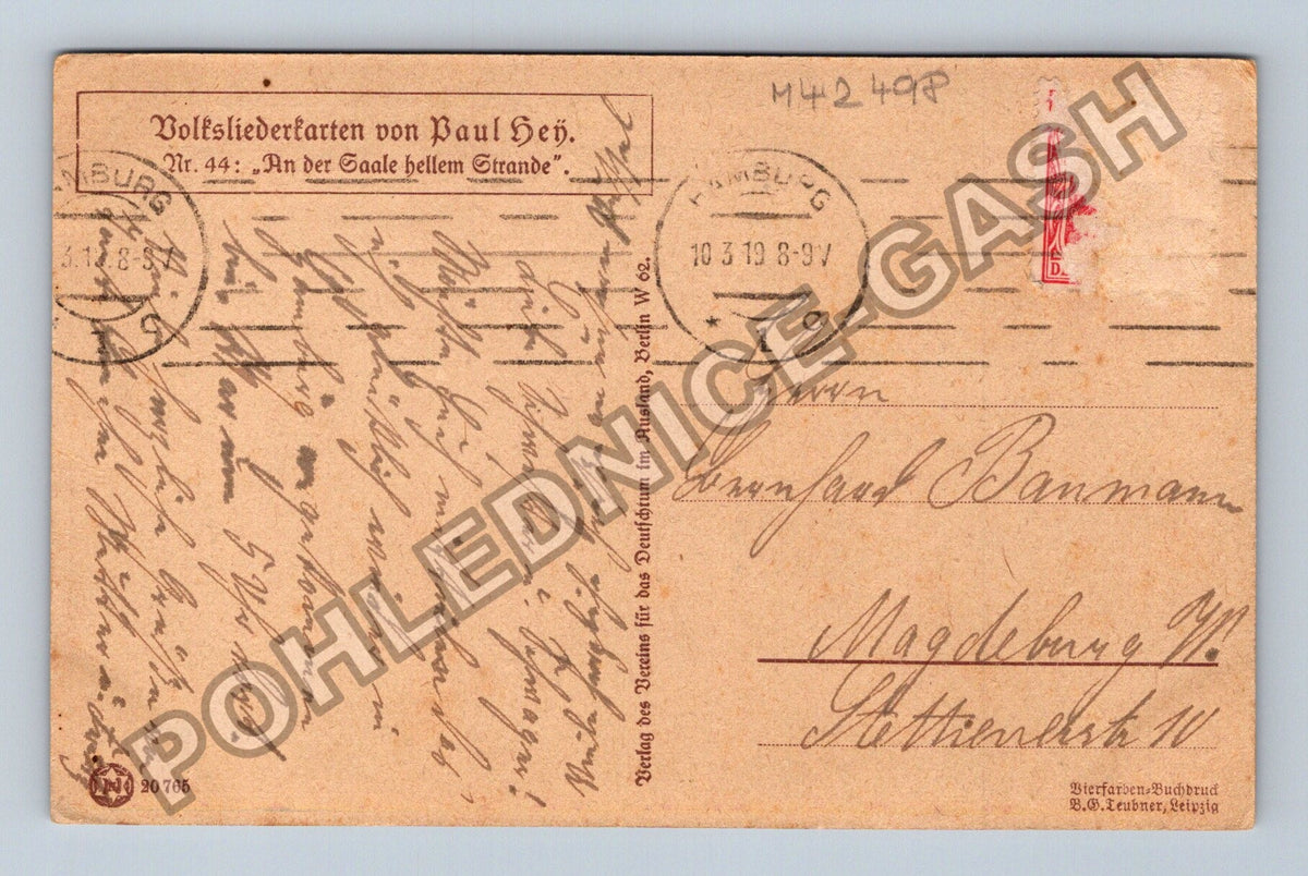 Pohlednice Německo An der Saale hellem Strande 1910 (M42498)