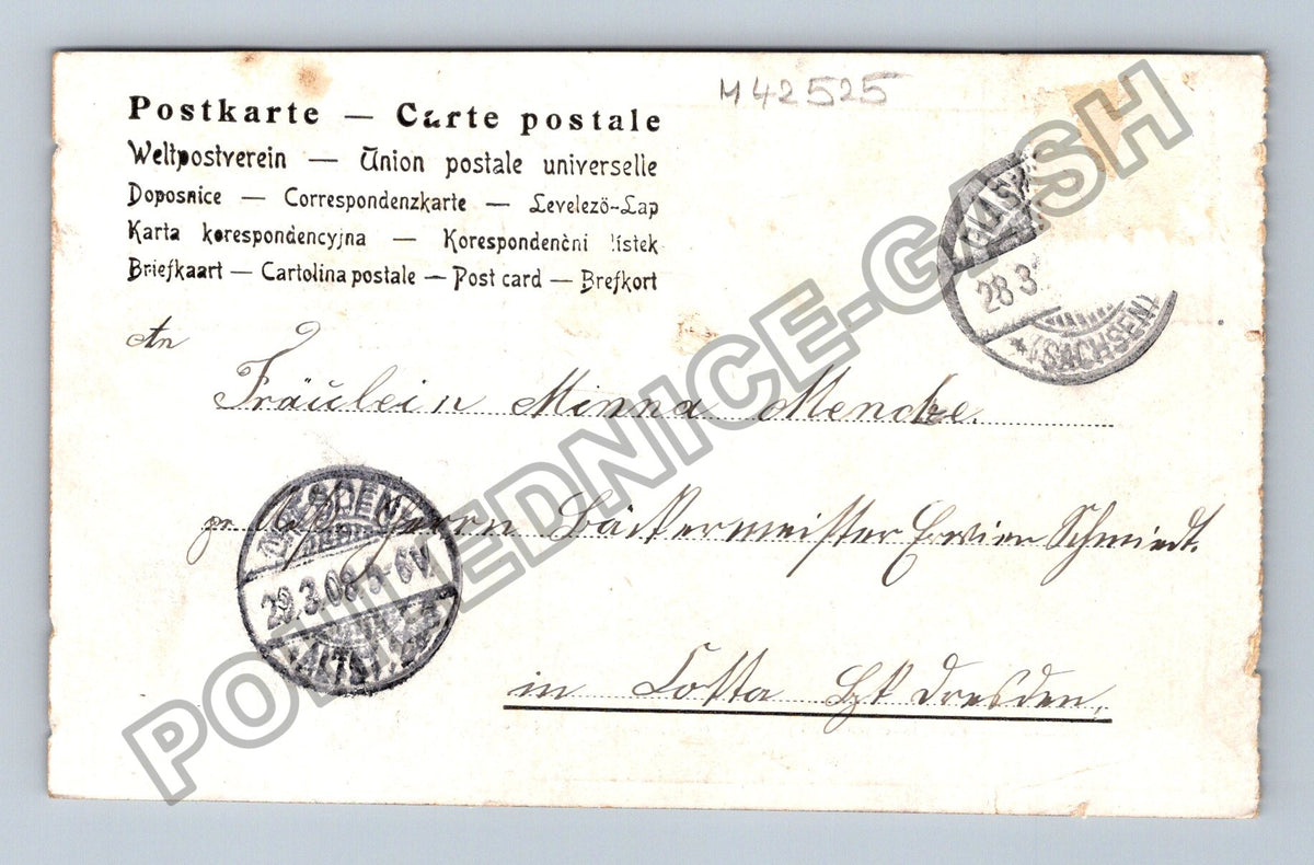 Pohlednice Německo Dvě tmavé oči loučení 1905 (M42525)