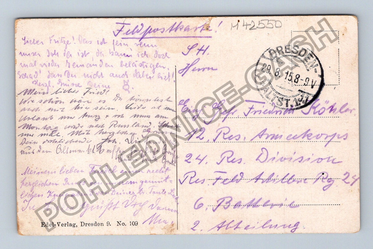 Pohlednice Německo Drážďany Königliches Schloss Stallhof 1915 (M42550)
