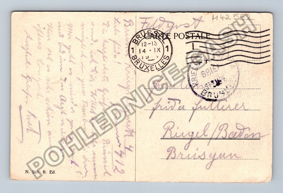 Pohlednice Belgie Bruxelles Grande Place Les Maisons 1914 (M42552)