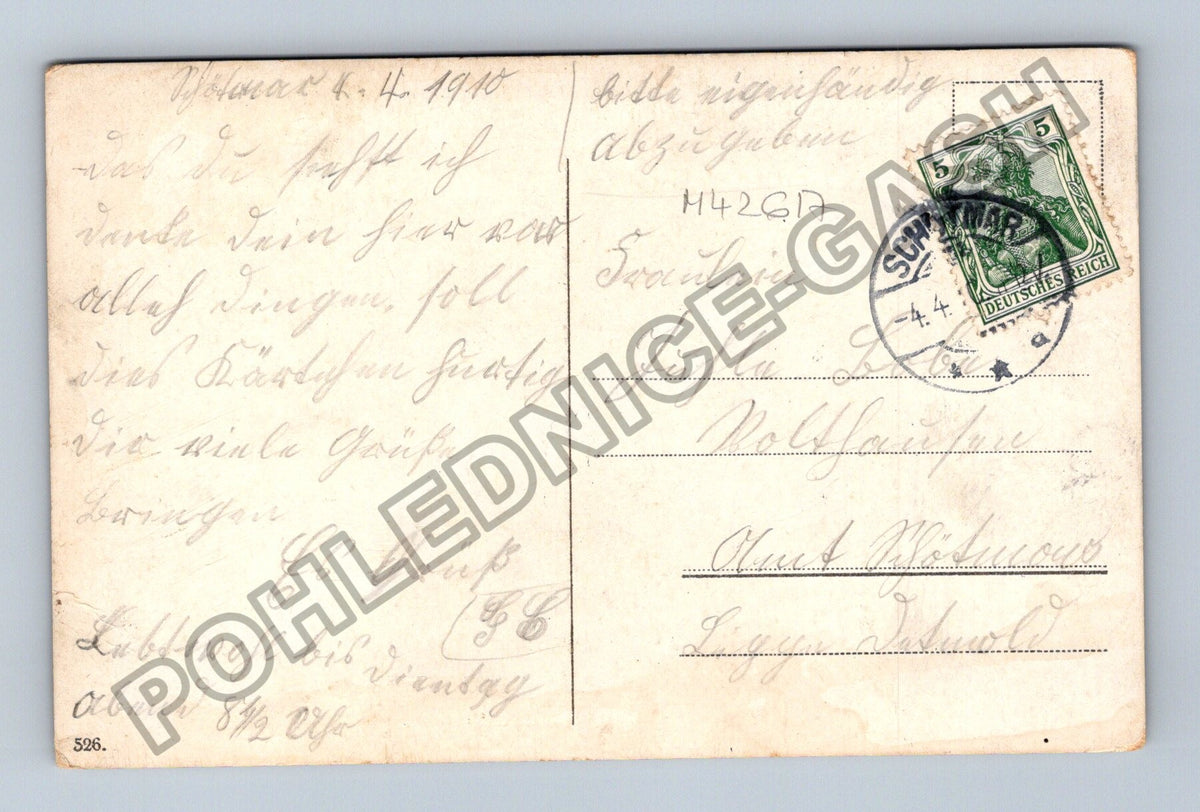 Pohlednice Německo objímající se pár u jezera 1910 (M42617)