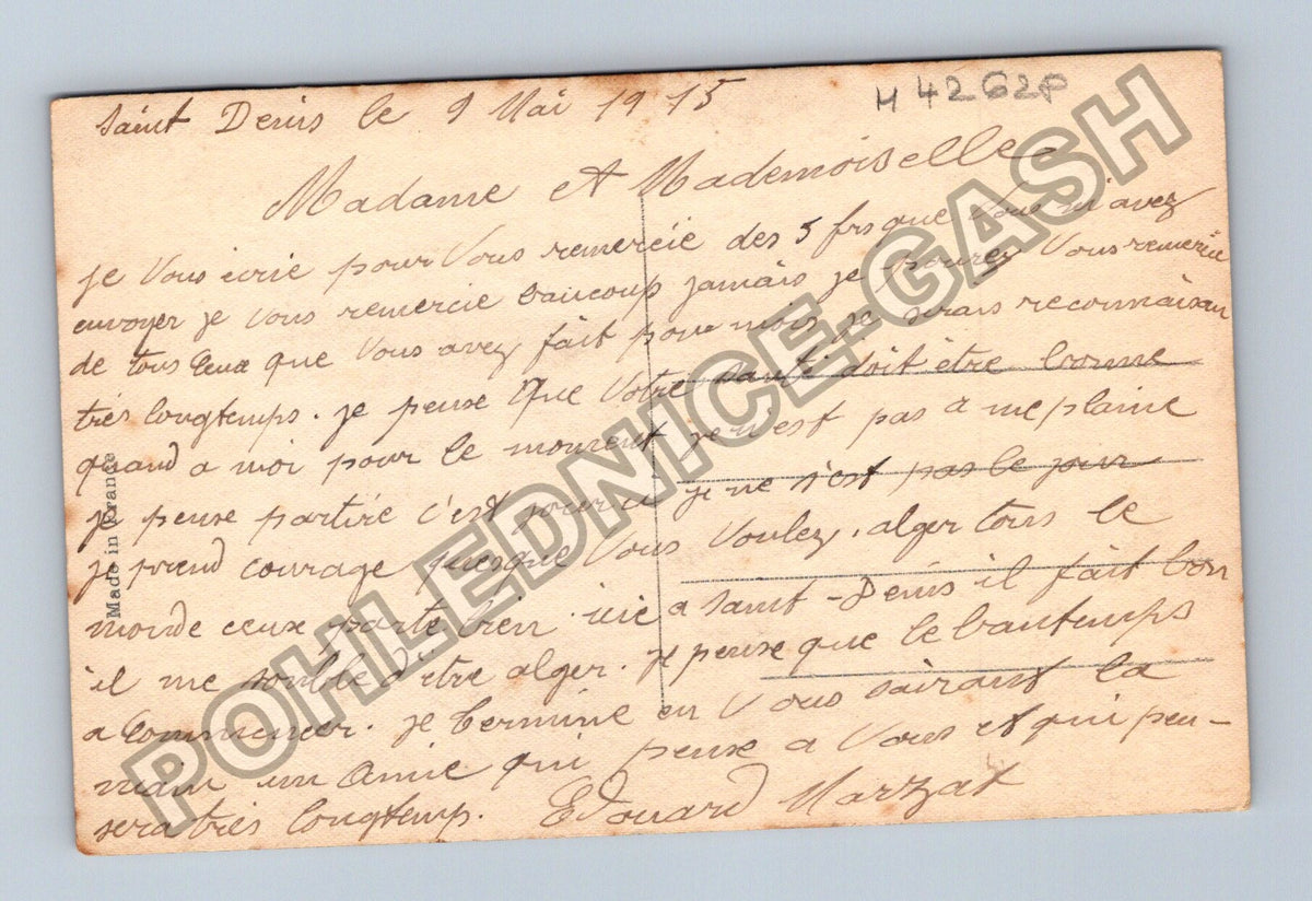 Pohlednice Francie Porte Bonheur Souvenir 1915 (M42628)